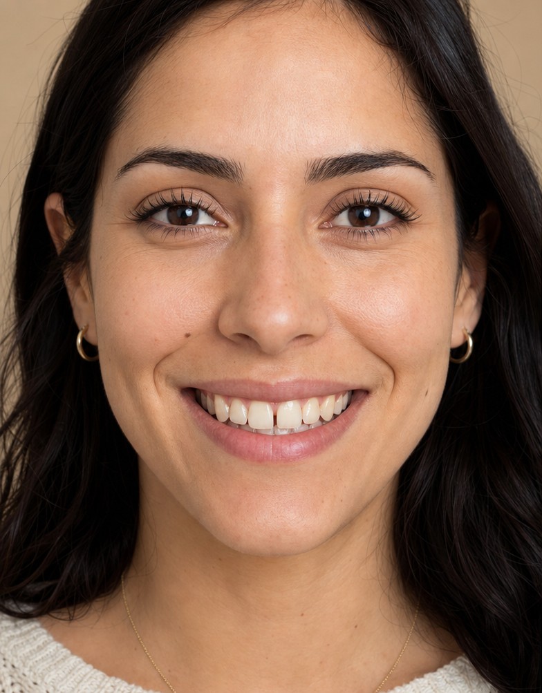 Sonrisa antes del tratamiento de Ortodoncia